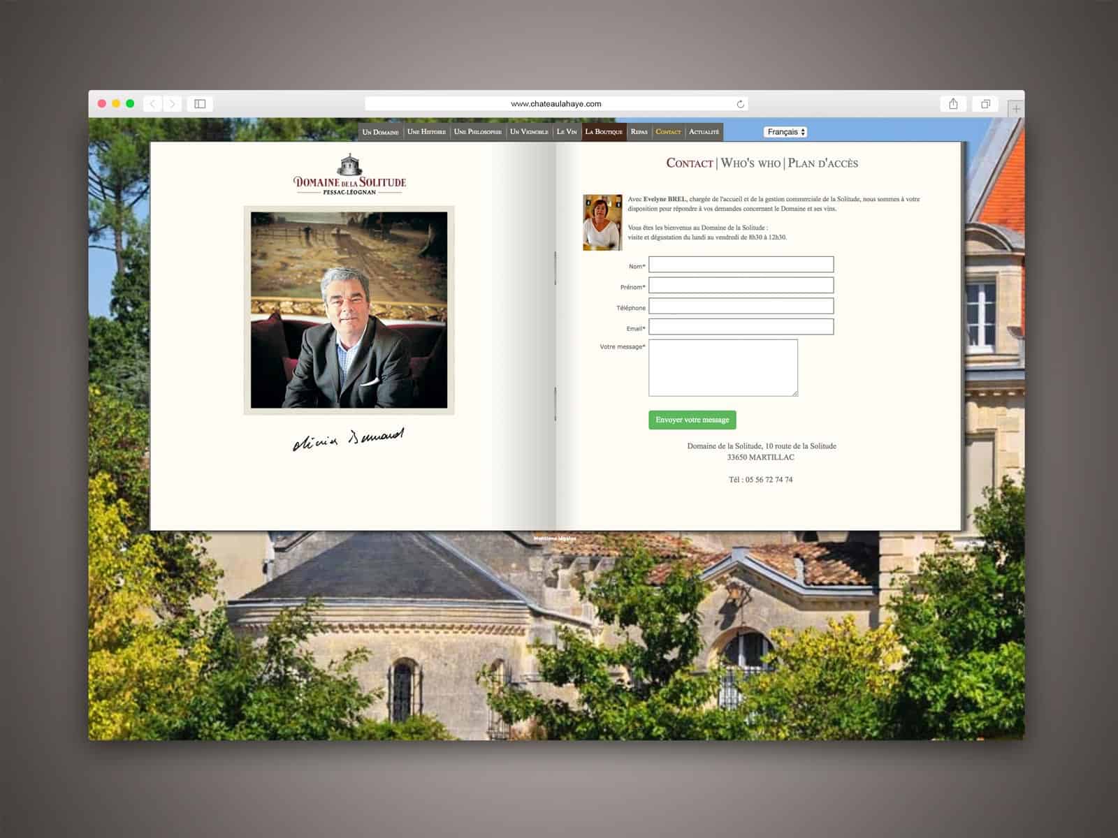 Domaine de la Solitude, coordonnées et formulaire de contact Domaine de la Solitude, coordonnées et formulaire de contact