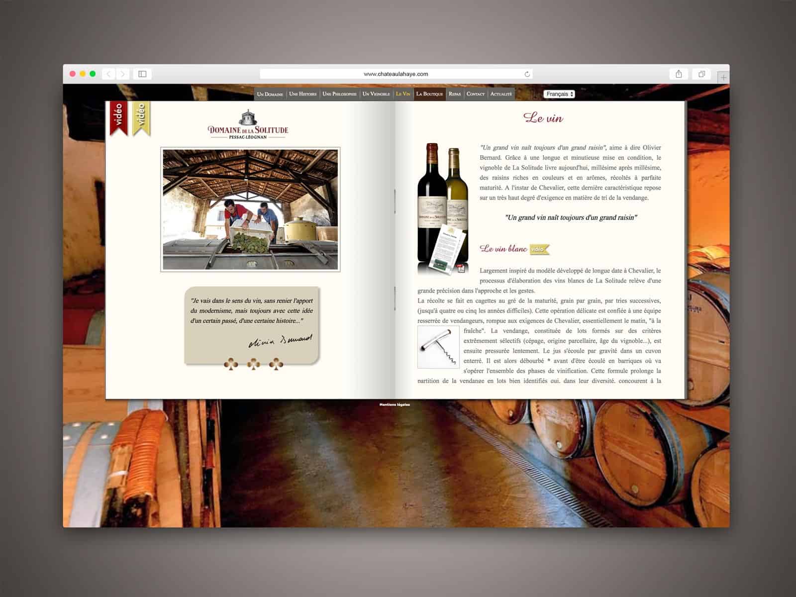 Domaine de la Solitude, la présentation des vins Domaine de la Solitude, la présentation des vins