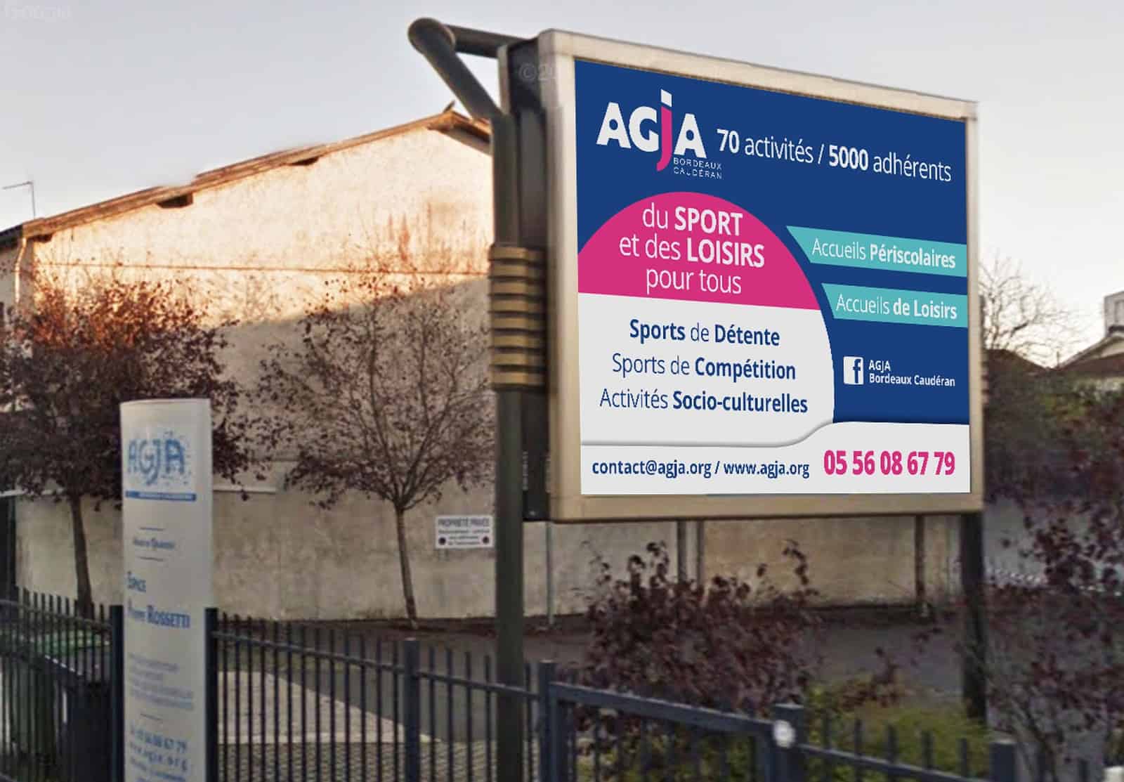 AGJA affiche et beach flags